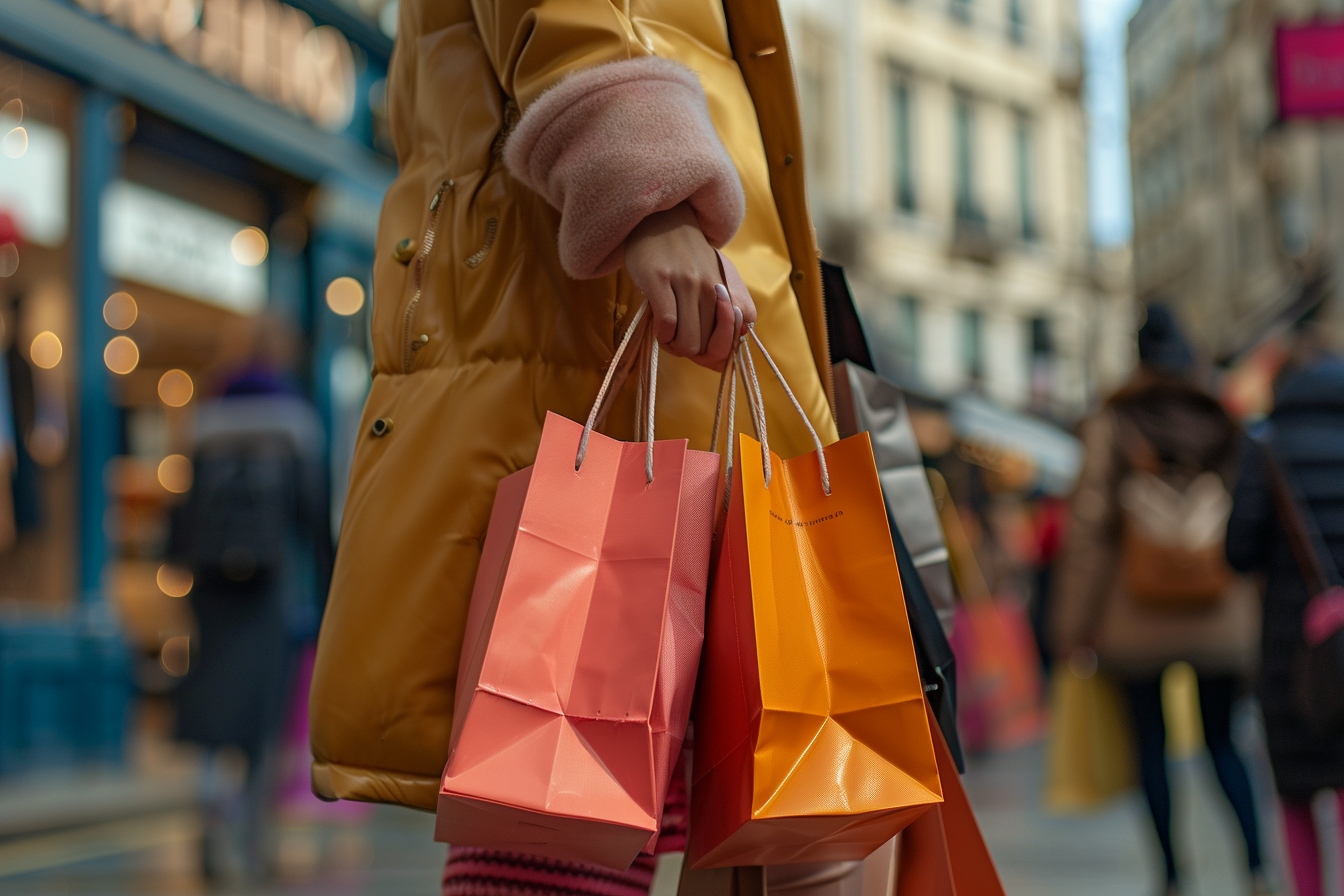 Chasseurs de bonnes affaires explorant les boutiques locales lors d'une journée de shopping à NIORT